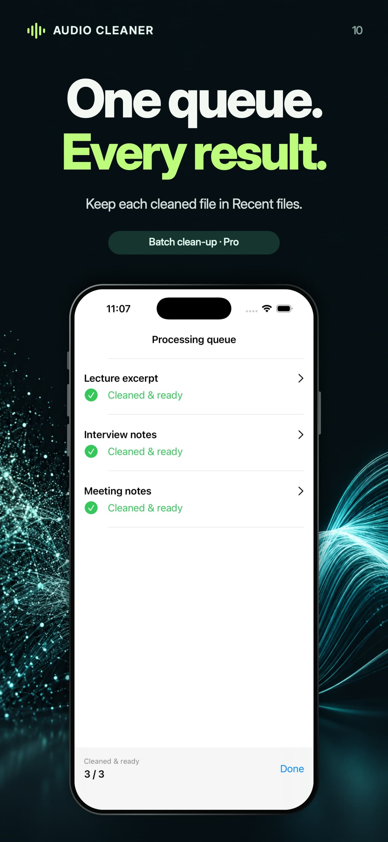 Find completed recordings after batch processing