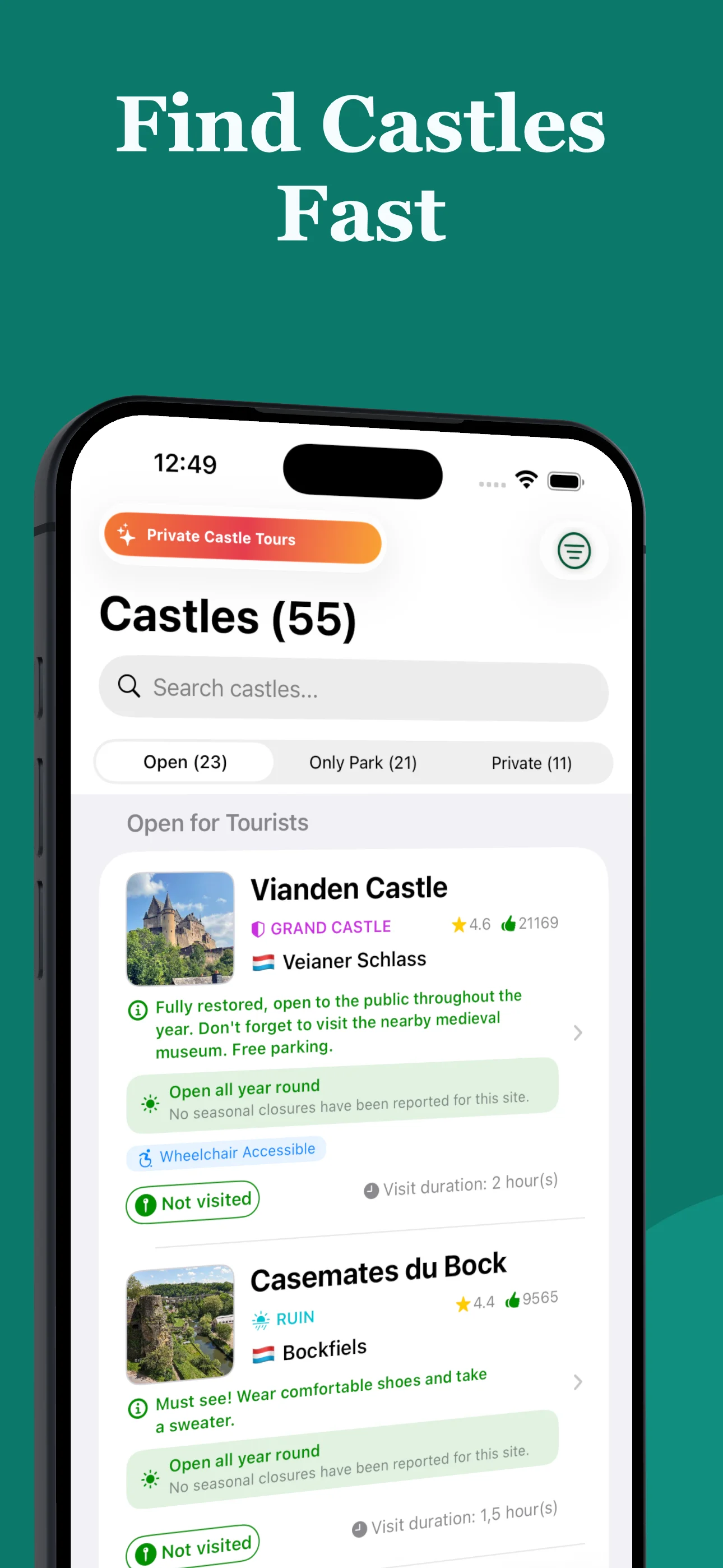 Finding castles in Luxembourg