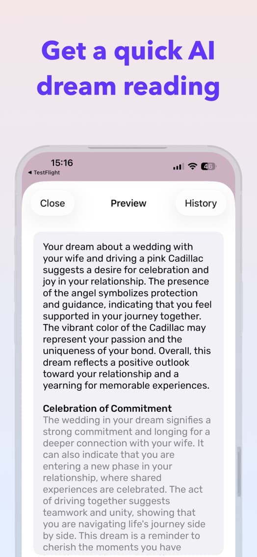 Personal AI analysis of a dream