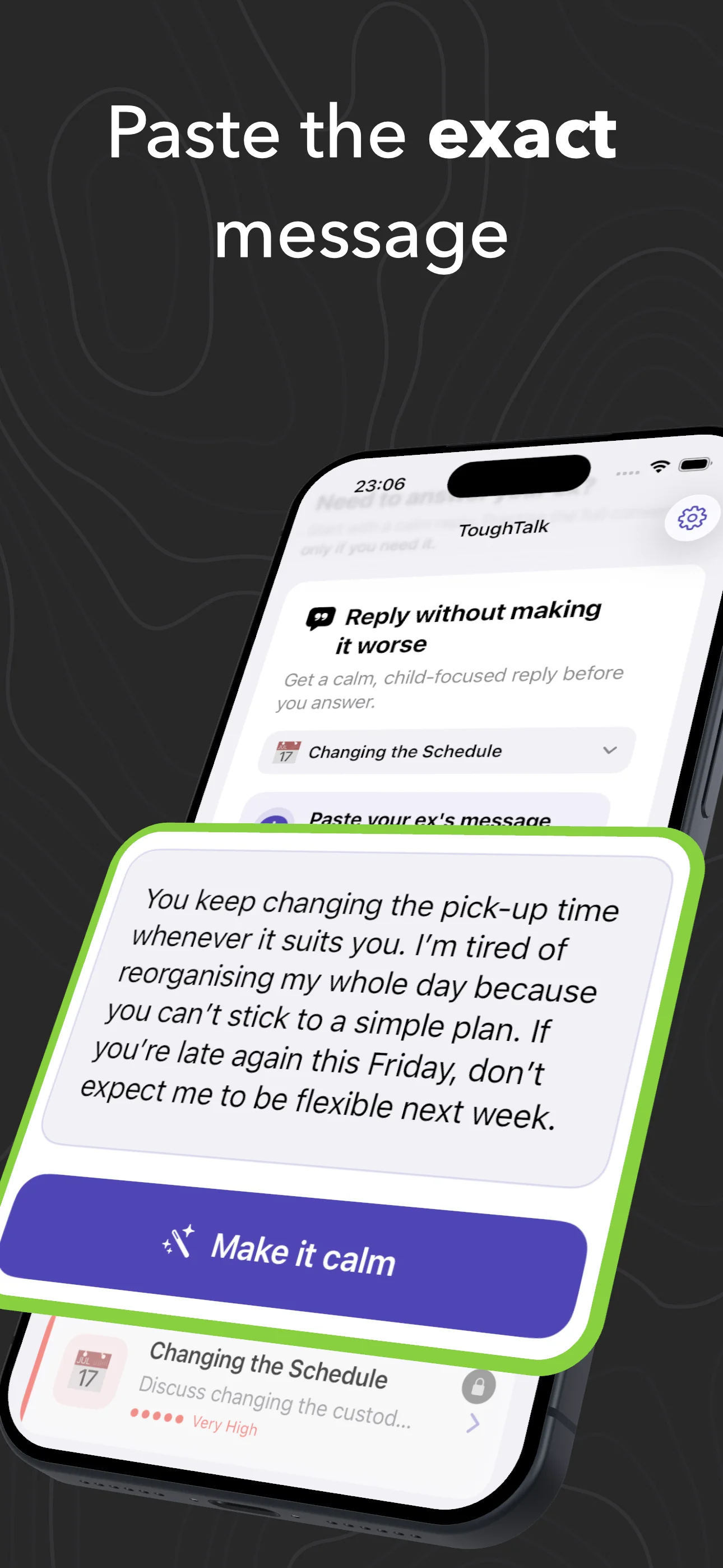 Calmer reply features