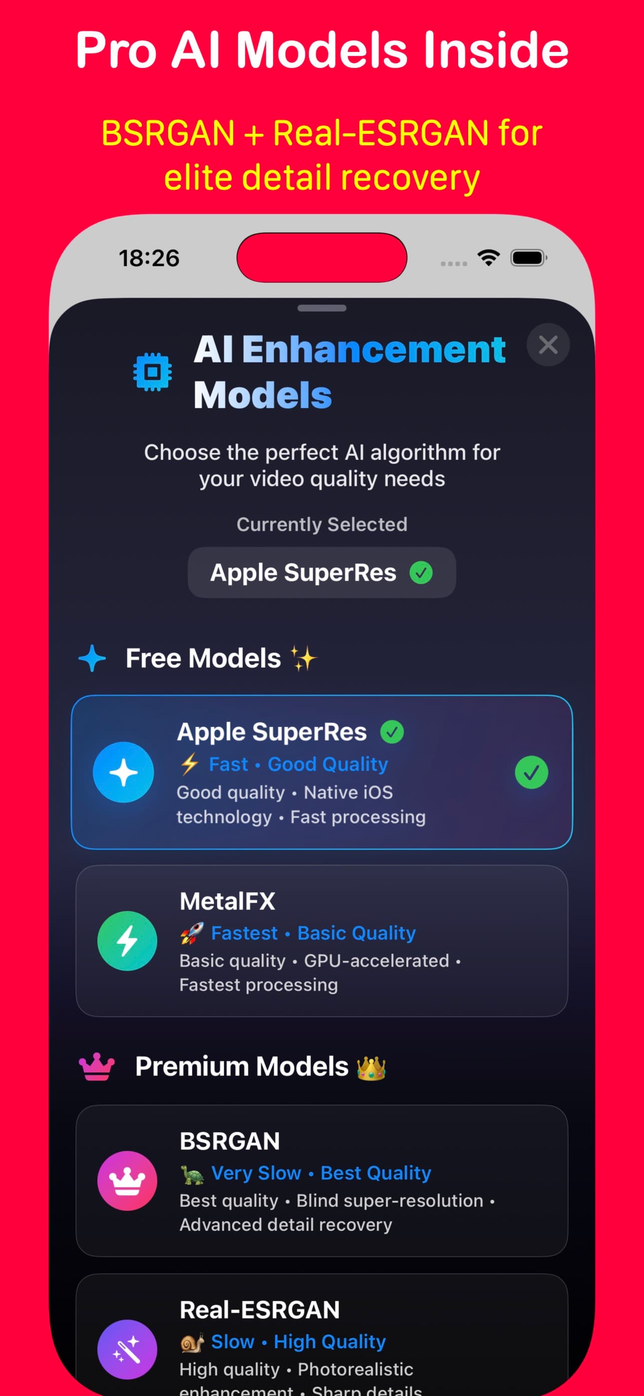 Video Upscaler App Store preview 2