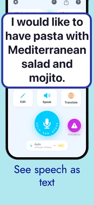 Follow a spoken sentence as readable text