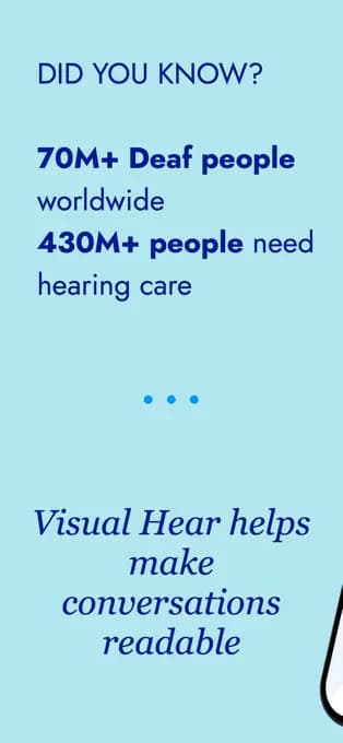 Visual Hear App Store introduction to readable conversations